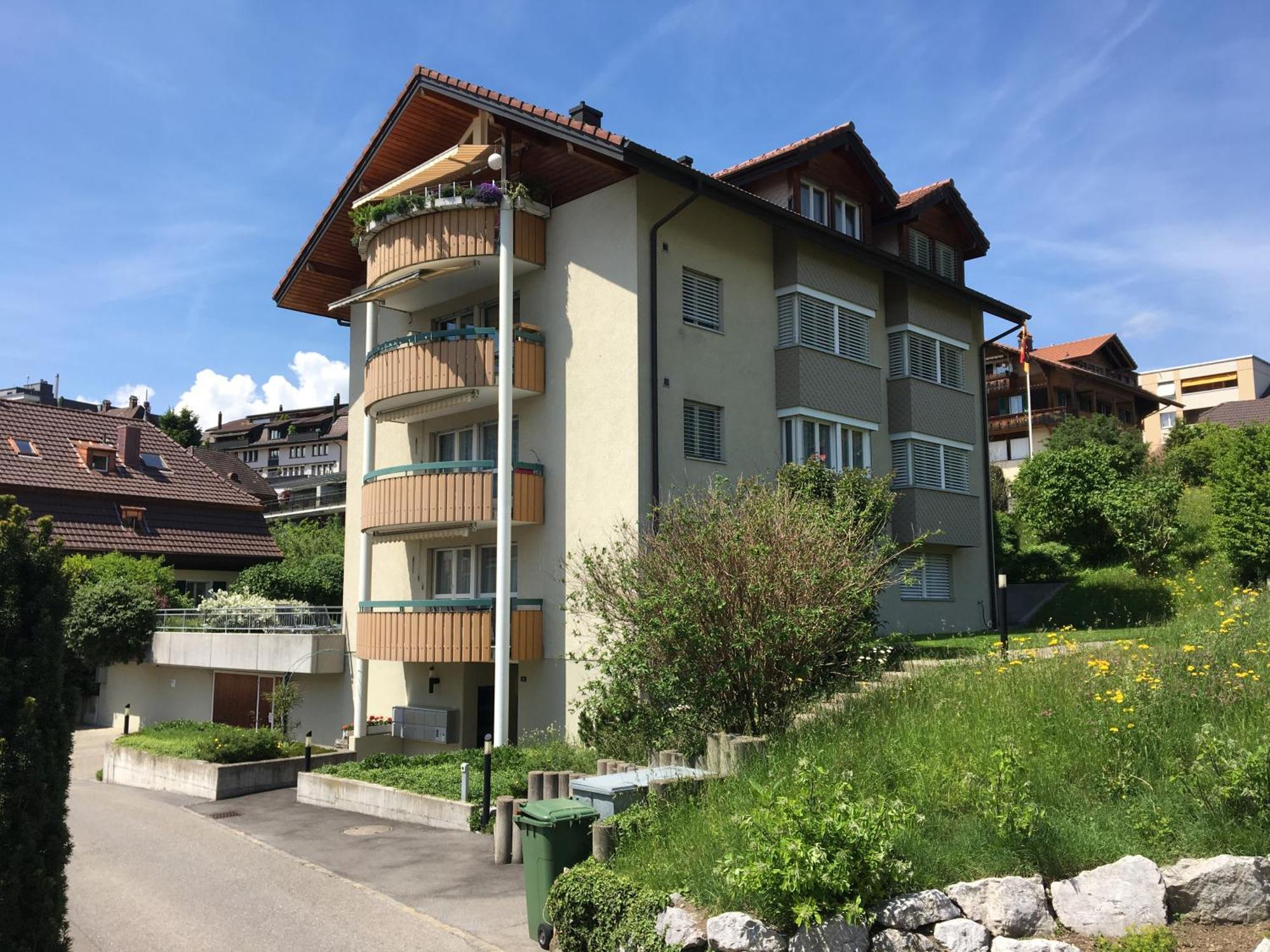 Ferienwohnungen Hotel Eden Spiez Exterior foto